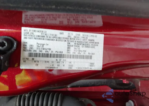 2014 Ford Focus Se из США, поврежденный, VIN 1FADP3K22EL153536